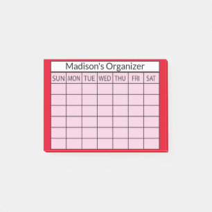 Bloco De Notas Organizador do Planejador Mensal