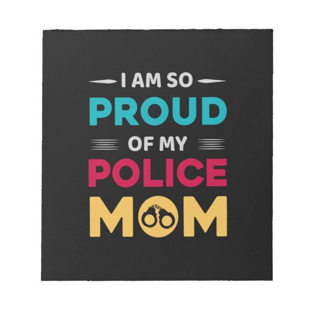 Bloco De Notas Orgulho Da Minha Mãe Policial (Frente)
