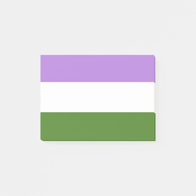 Bloco De Notas Orgulho do Genderqueer (Frente)