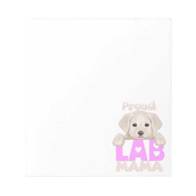 Bloco De Notas Orgulhosa Mãe do Labrador! Para orgulhosas mães de (Frente)