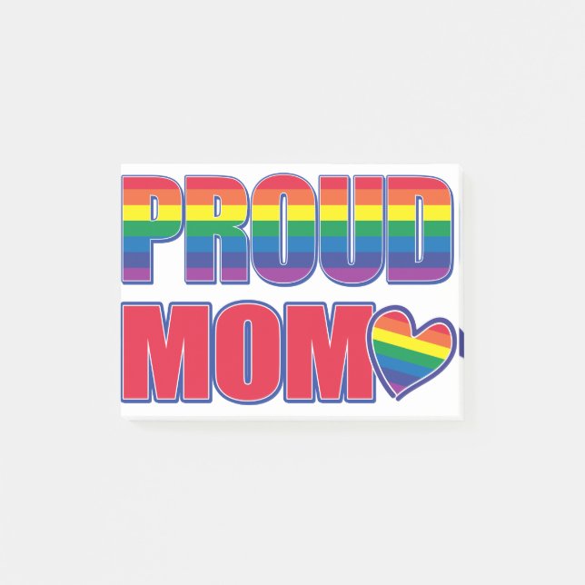 Bloco De Notas Orgulhosa mãe Orgulho gay (Frente)