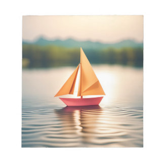 Bloco De Notas Origami Art - Serenity Sails: Uma Viagem de Barco