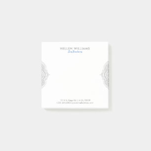 Bloco De Notas Ornamentado Cinza Silver Mandala