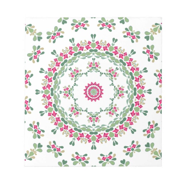 Bloco De Notas Ornamento floral (Frente)