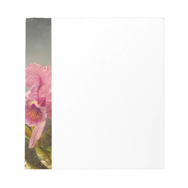 Bloco De Notas Orquídea com Dois Beija-flores Heade (Frente)
