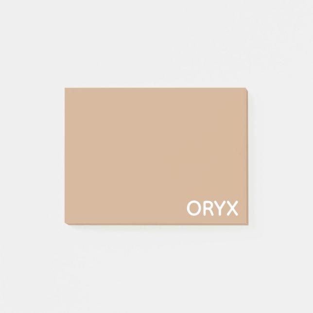 Bloco De Notas Oryx Brown Beige Color Name (Frente)