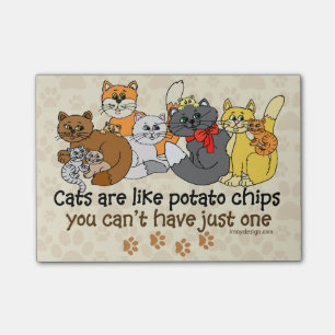 Bloco De Notas Os gatos são como microplaquetas de batata