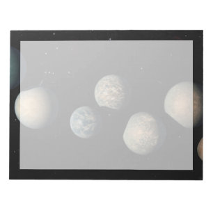 Bloco De Notas Os Sete Planetas Terrestres De Trapist-1