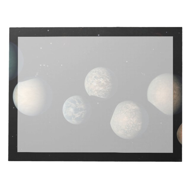 Bloco De Notas Os Sete Planetas Terrestres De Trapist-1 (Frente)