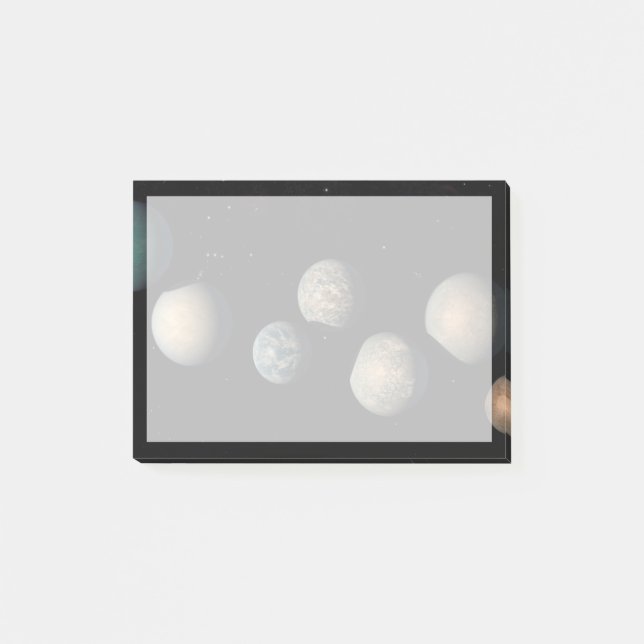 Bloco De Notas Os Sete Planetas Terrestres De Trapist-1 (Frente)