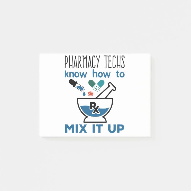 Bloco De Notas Os técnicos de farmácia sabem como misturá-lo (Frente)