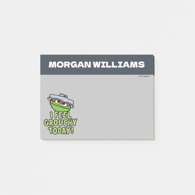 Bloco De Notas Oscar, o Monstro | Eu Me Sinto Mal-Humorado | Adic (Frente)