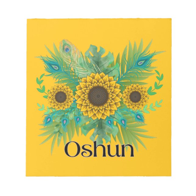 Bloco De Notas Oshun Goddess Sunflower (Frente)