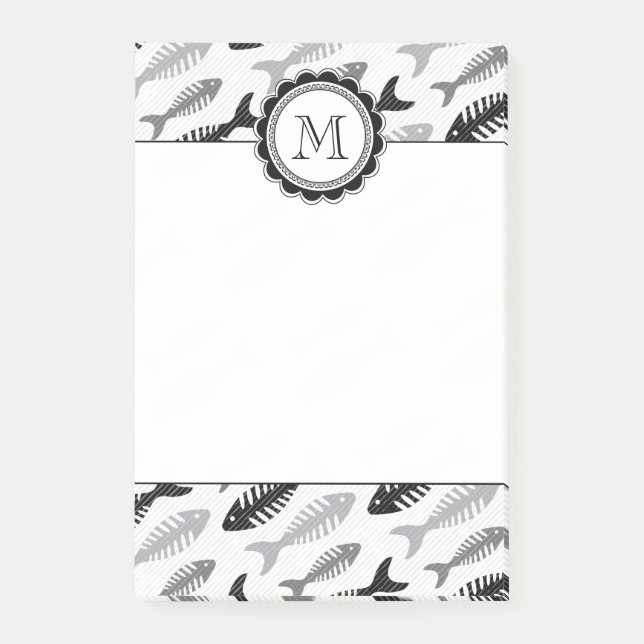 Bloco De Notas Osso de peixes - marisco no menu (Frente)