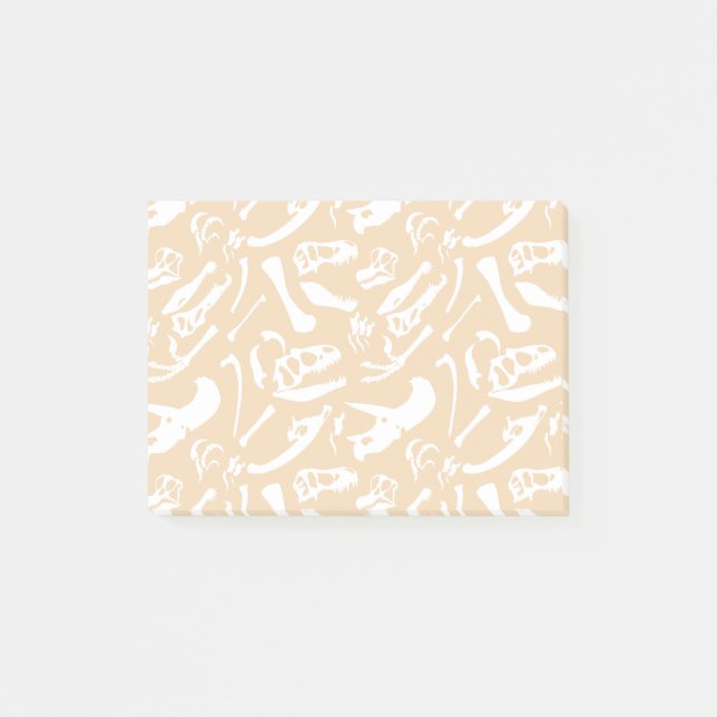 Bloco De Notas Ossos do Dinossauro (Dourado) (Frente)