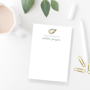 Bloco De Notas Ostra Aquarela Costeira Personalizada