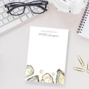 Bloco De Notas Ostra Aquarela Costeira Personalizada
