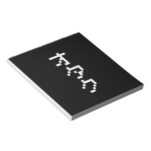 Bloco De Notas OTAKU 8 Bit Pixel Japonês Katakana Vertical
