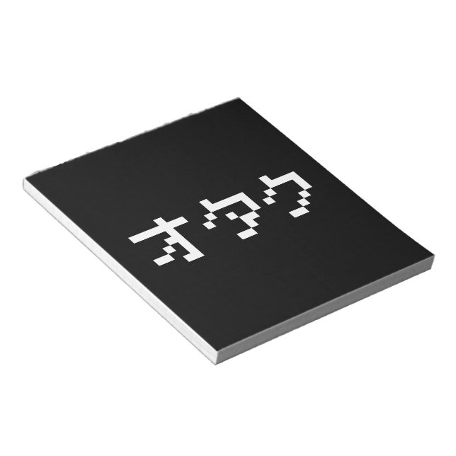Bloco De Notas OTAKU 8 Bits Pixel Japonês Katakana (Inclinado)