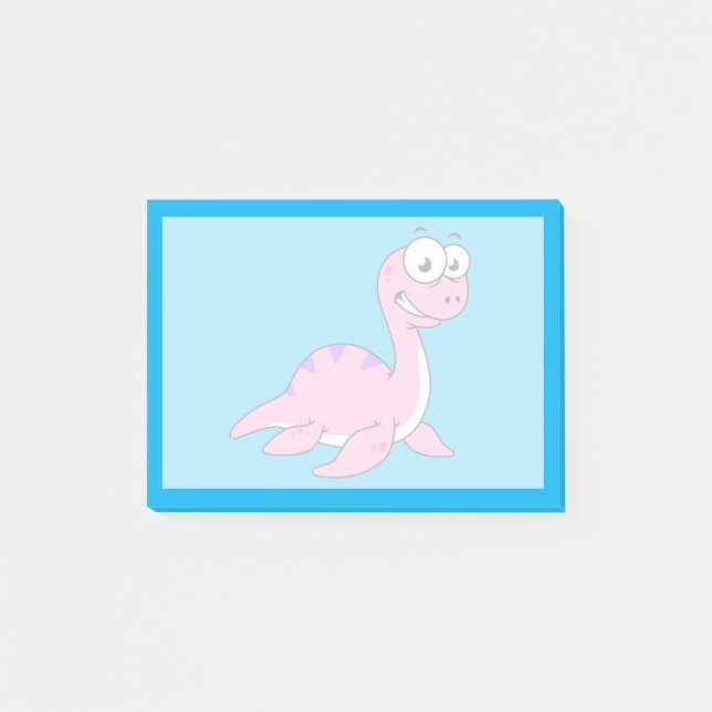 Bloco De Notas Ótima Ilustração Do Monstro Do Ness Loch. (Frente)