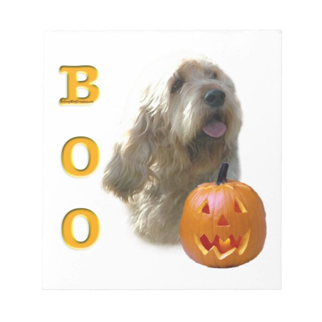Bloco De Notas Otterhound Halloween BOO (Frente)