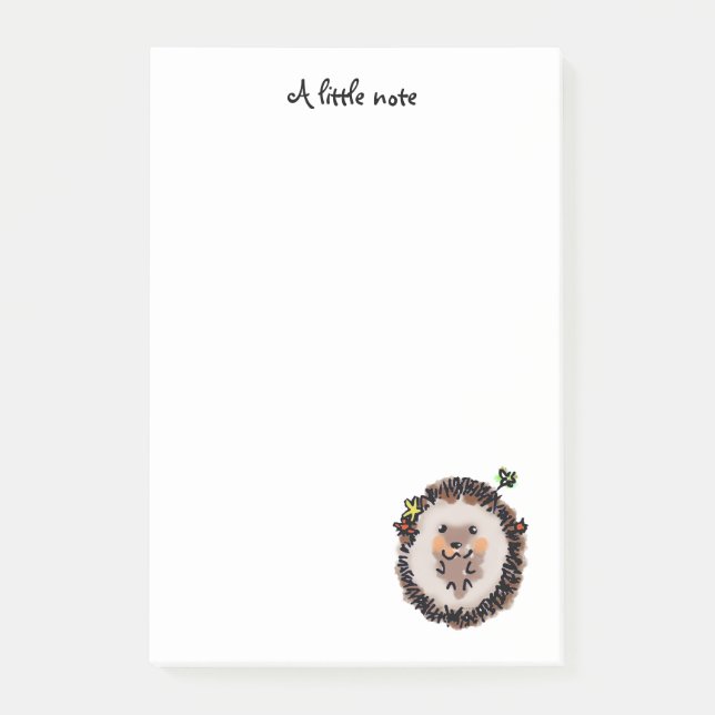 Bloco De Notas ouriço adorável doce (Frente)