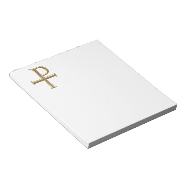 Bloco De Notas Ouro "3-D" Tau-Rho (Inclinado)