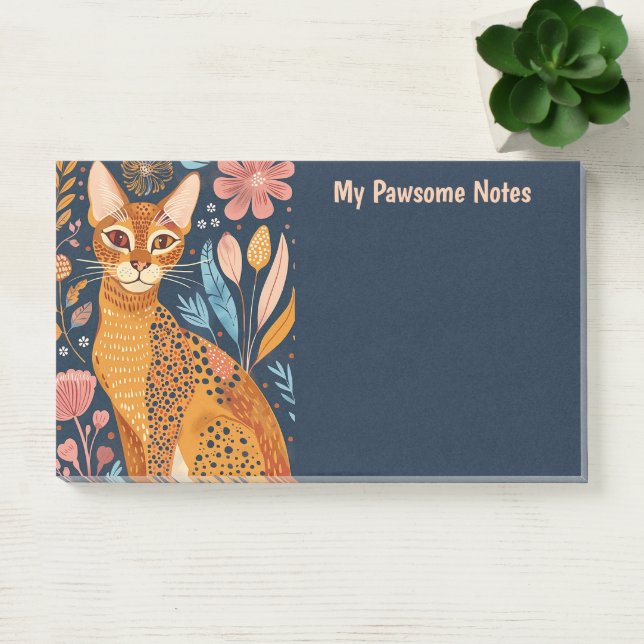 Bloco De Notas Ouro Africano Cat Boho My Pawsome Personal (Escritótio)