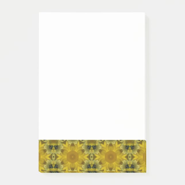 Bloco De Notas Ouro de Intermitência da Flor Sunshine (Frente)