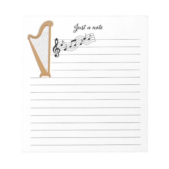Bloco De Notas Ouro Harp Note Pad (Frente)