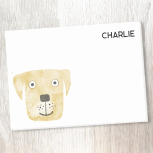 Bloco De Notas Ouro Labrador Retriever Dog Personalizado