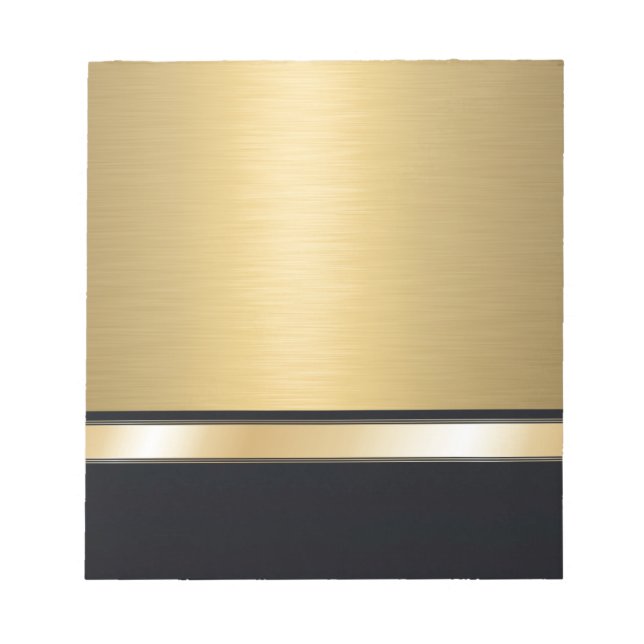 Bloco De Notas Ouro negro de classe de luxo personalizado (Frente)