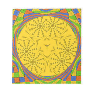 Bloco De Notas Ouro Vermelho Azul Verde Egípcio Real.