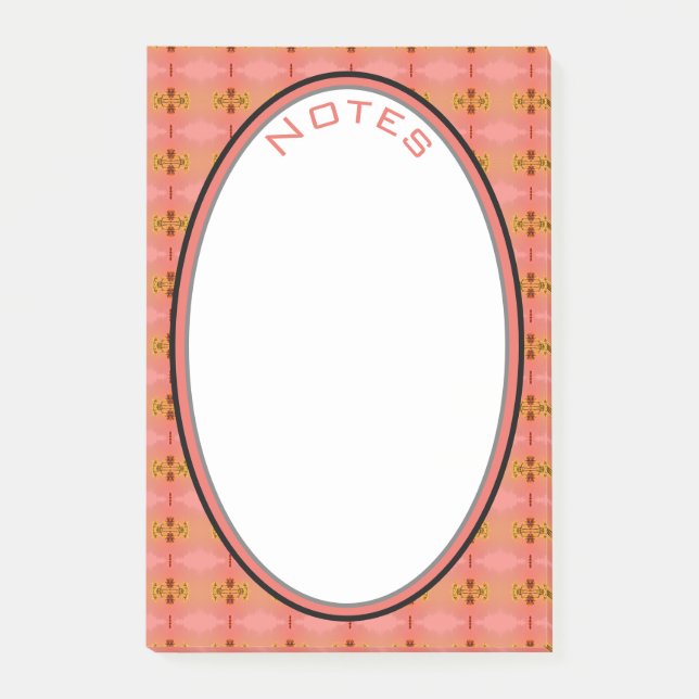 Bloco De Notas Oval Coral (Frente)