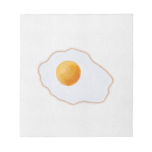 Bloco De Notas Ovo Frito Estilo Aquarela Minimalista Arte Prin