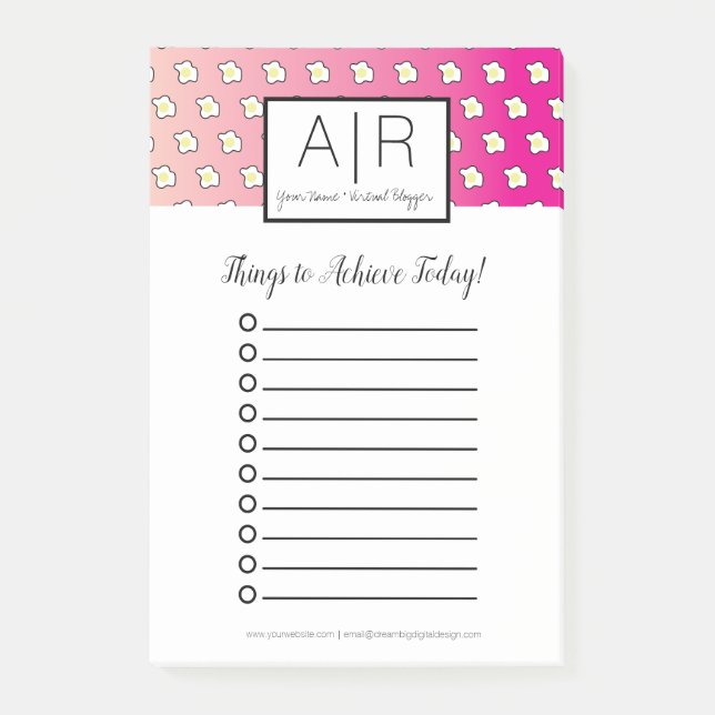 Bloco De Notas Ovos Fritados Cor-de-Rosa (Frente)