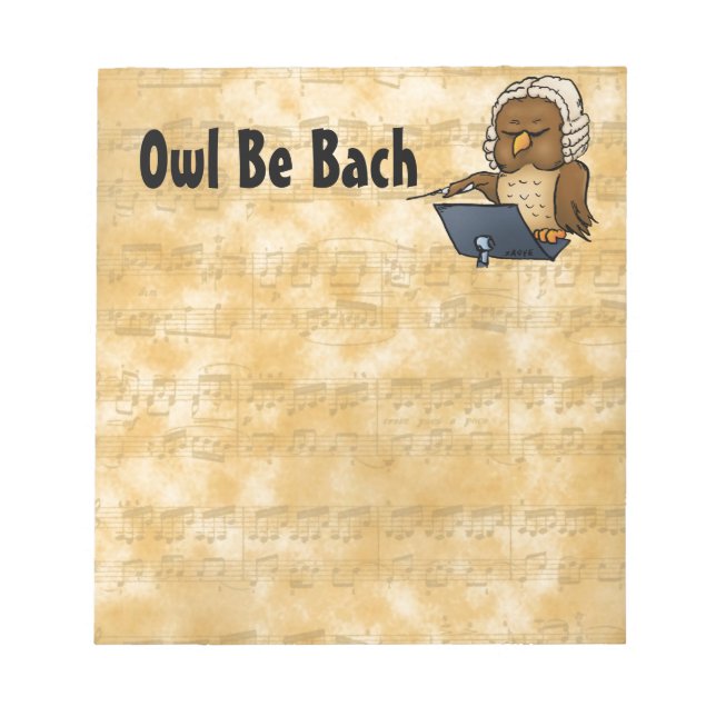 Bloco De Notas Owl Be Bach (Frente)