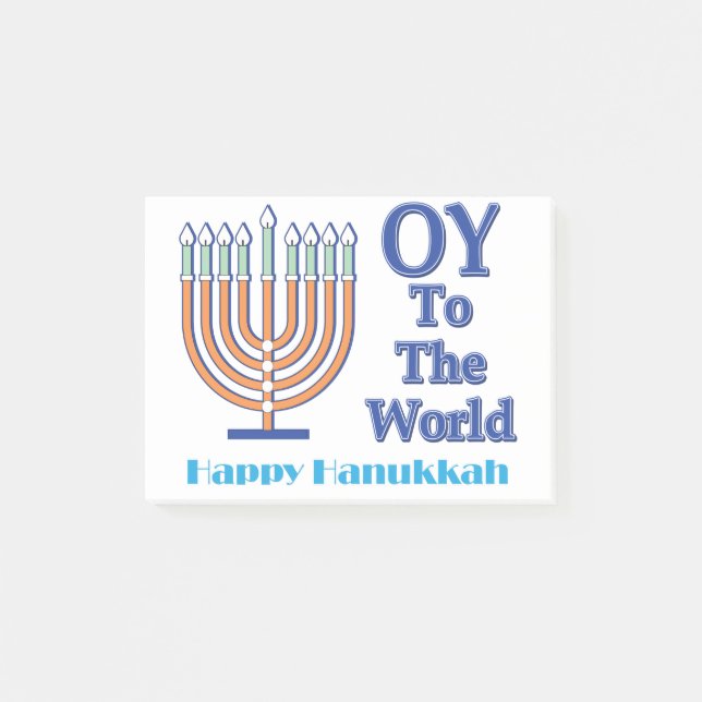 Bloco De Notas Oy-To-O-Mundo-Feliz-Hanukkah (Frente)