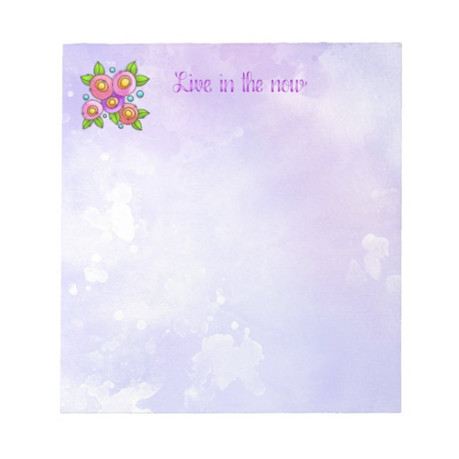 Bloco De Notas Pacote de Flores Moderna e Cuta (Frente)