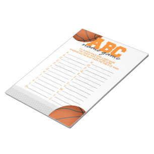 Bloco De Notas Pacote de Jogo de Chá de fraldas de Basquetebol pa