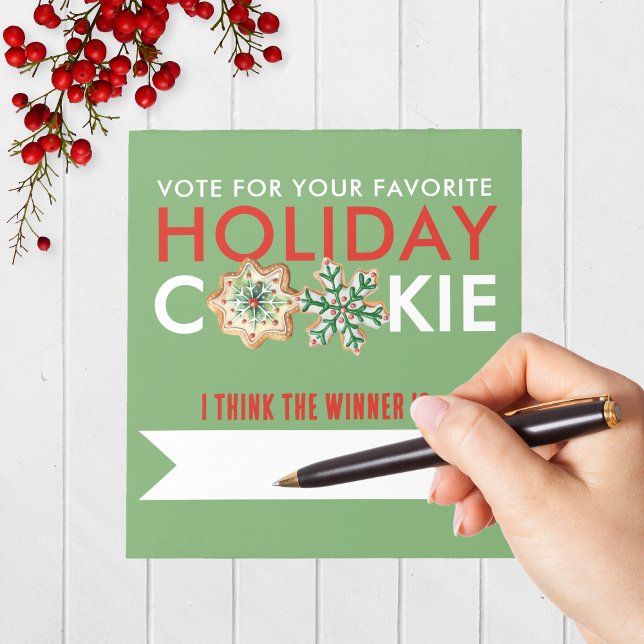 Bloco De Notas Pacote Notepad de Votação de Cookie de Natal Feria (Holiday Cookie Contest Voting Notepad Pack of 40 for Christmas Cookie and Baking Competitions)