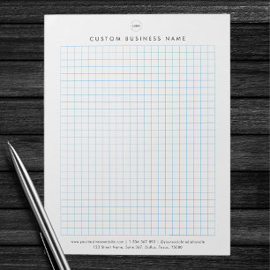 Bloco De Notas Pad de Gráficos de Logotipo e Nome da Empresa Pers