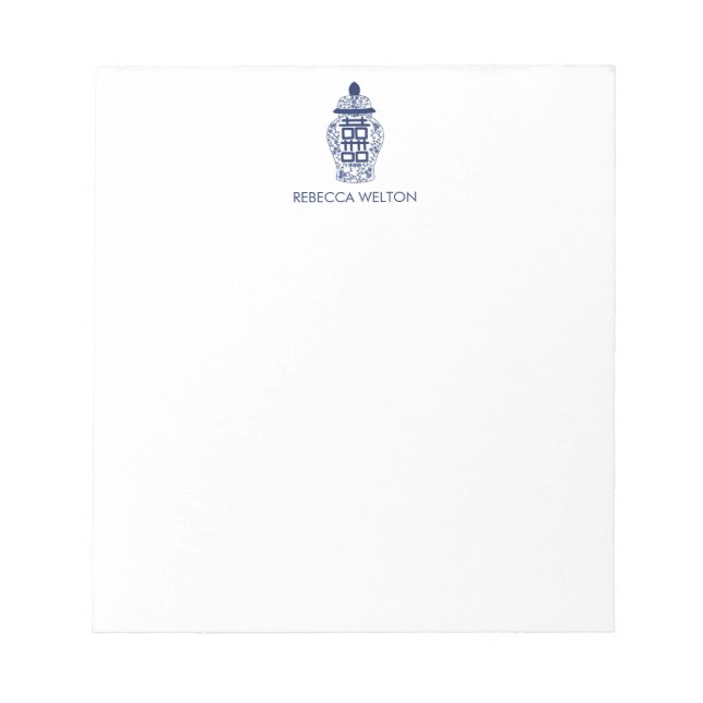 Bloco De Notas Pad de Nota de Jar de Ginger (Frente)