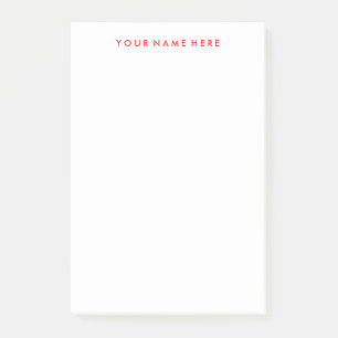 Bloco De Notas Pad do Stickie de Nota Personalizável em Vermelho