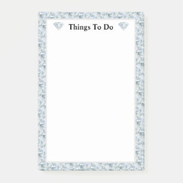 Bloco De Notas Padrão abstrato de diamante elegante