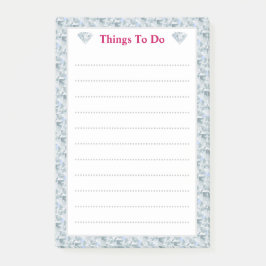 Bloco De Notas Padrão abstrato de diamante elegante Lined