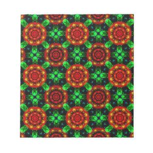 Bloco De Notas Padrão Abstrato Floral Moderno Boho Elegante #504