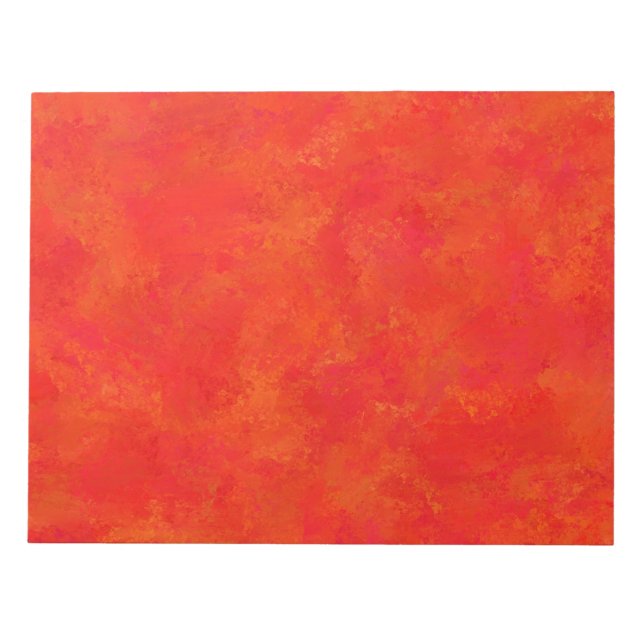 Bloco De Notas Padrão Abstrato Laranja Vermelho (Frente)
