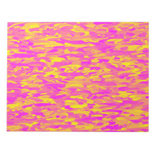 Bloco De Notas Padrão Abstrato Rosa Amarelo Laranja