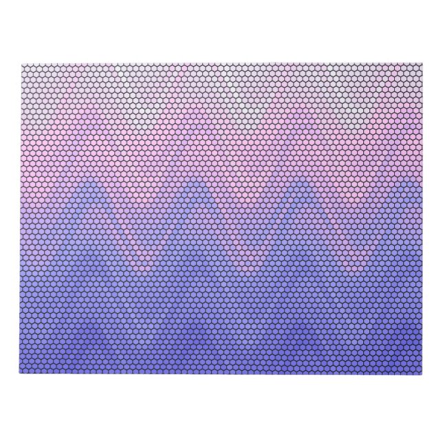 Bloco De Notas Padrão Abstrato Roxo Rosa Hexágono (Frente)